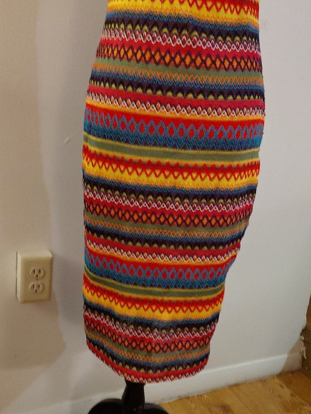 Multicolor Striped Knit Tank Dress - Picture 6 of 7
